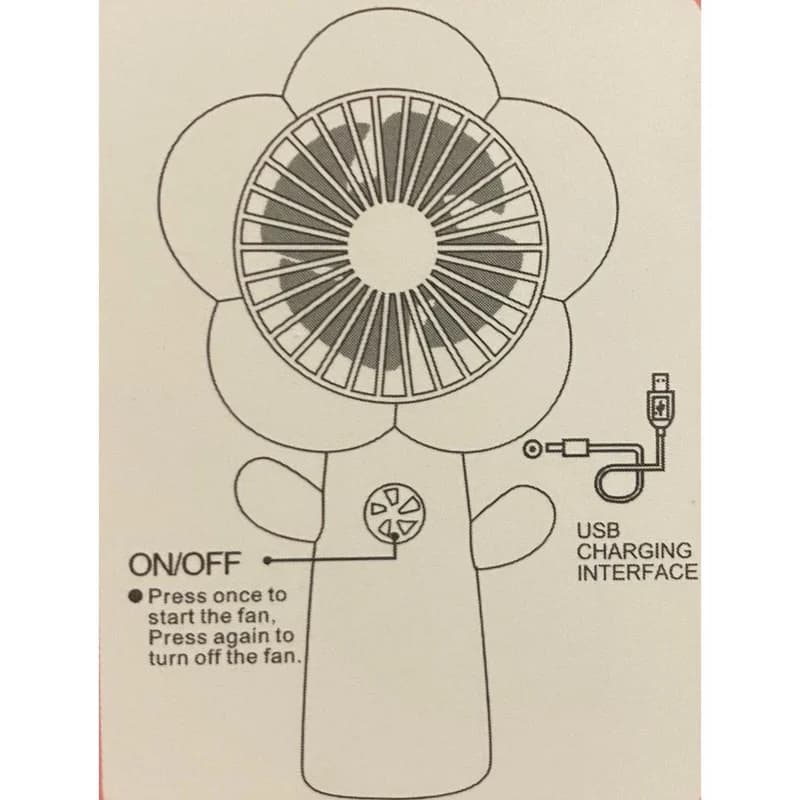 پنکه دستی مدل شارژی کد DD8088 — تصویر ۶