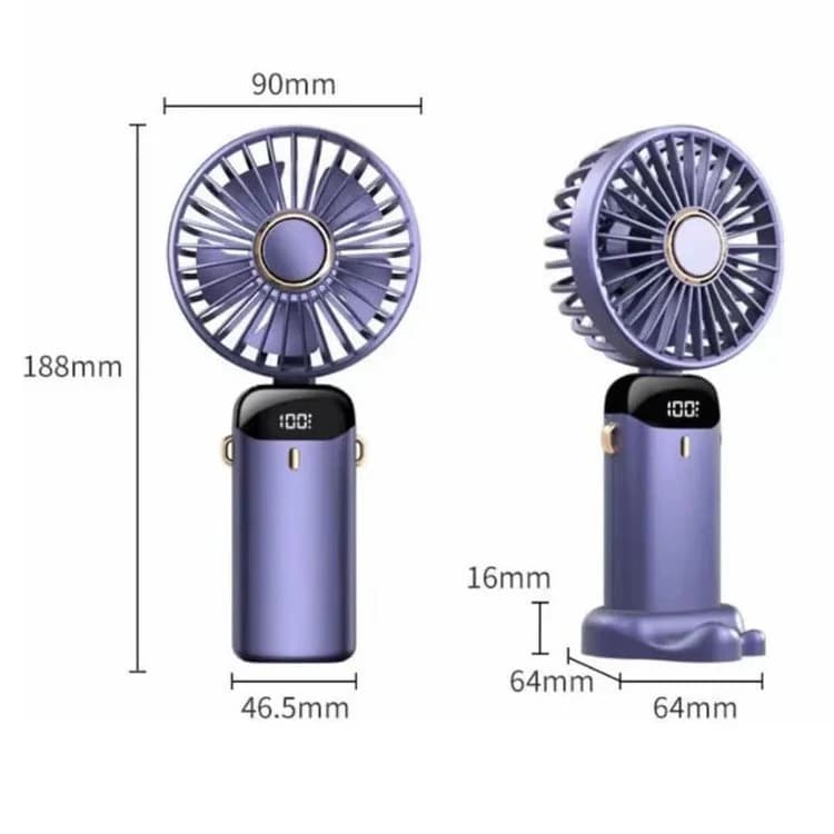 پنکه شارژی مدل XL-N15 ظرفیت 1200 میلی آمپر ساعت — تصویر ۳