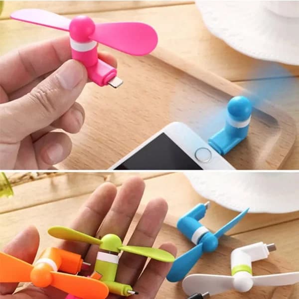 پنکه همراه مدل OTG Mini USB-TYPE C — تصویر ۶