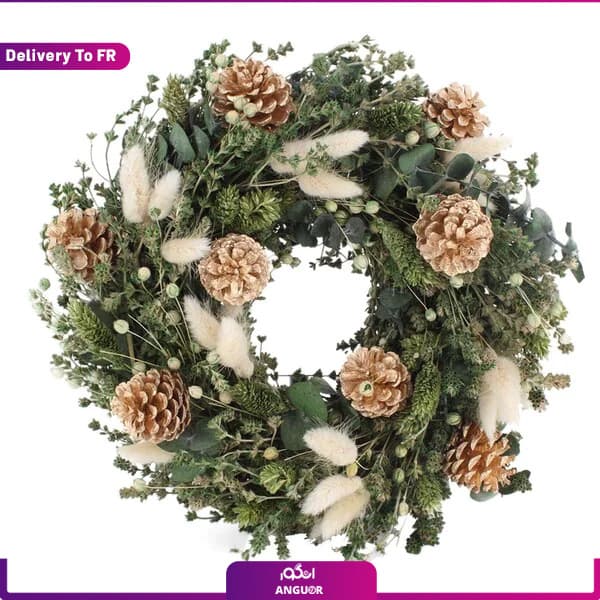 حلقه گل کریسمس(تحویل در فرانسه)
