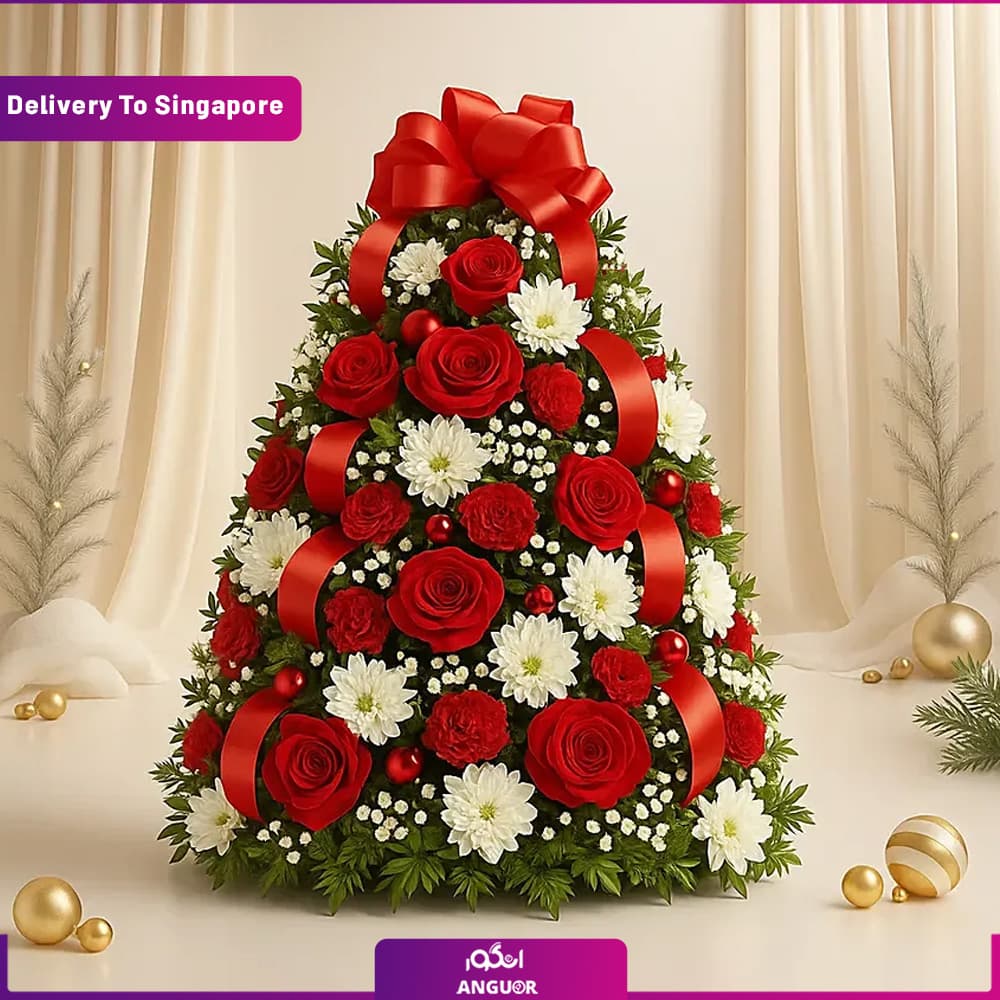 هدیه گل برای کریسمس (تحویل در سنگاپور)