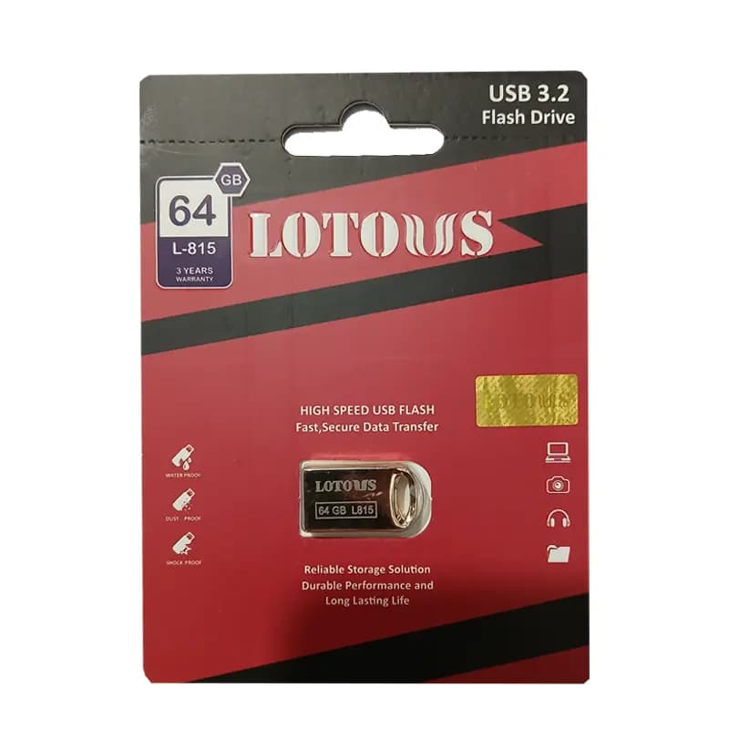 فلش مموری 64 گیگابایت L815 لوتوس (LOTOUS) USB 3.2