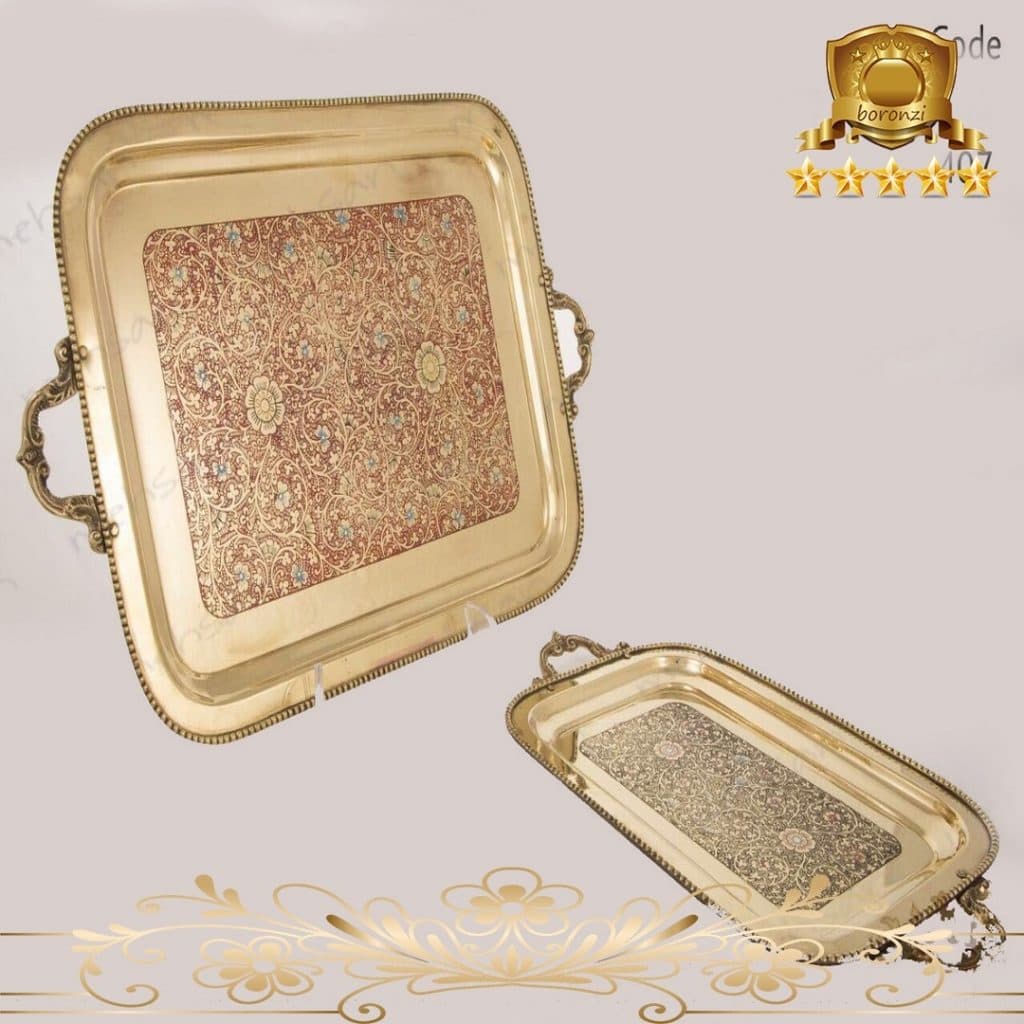 سینی مستطیل دسته دار ۴۰۷