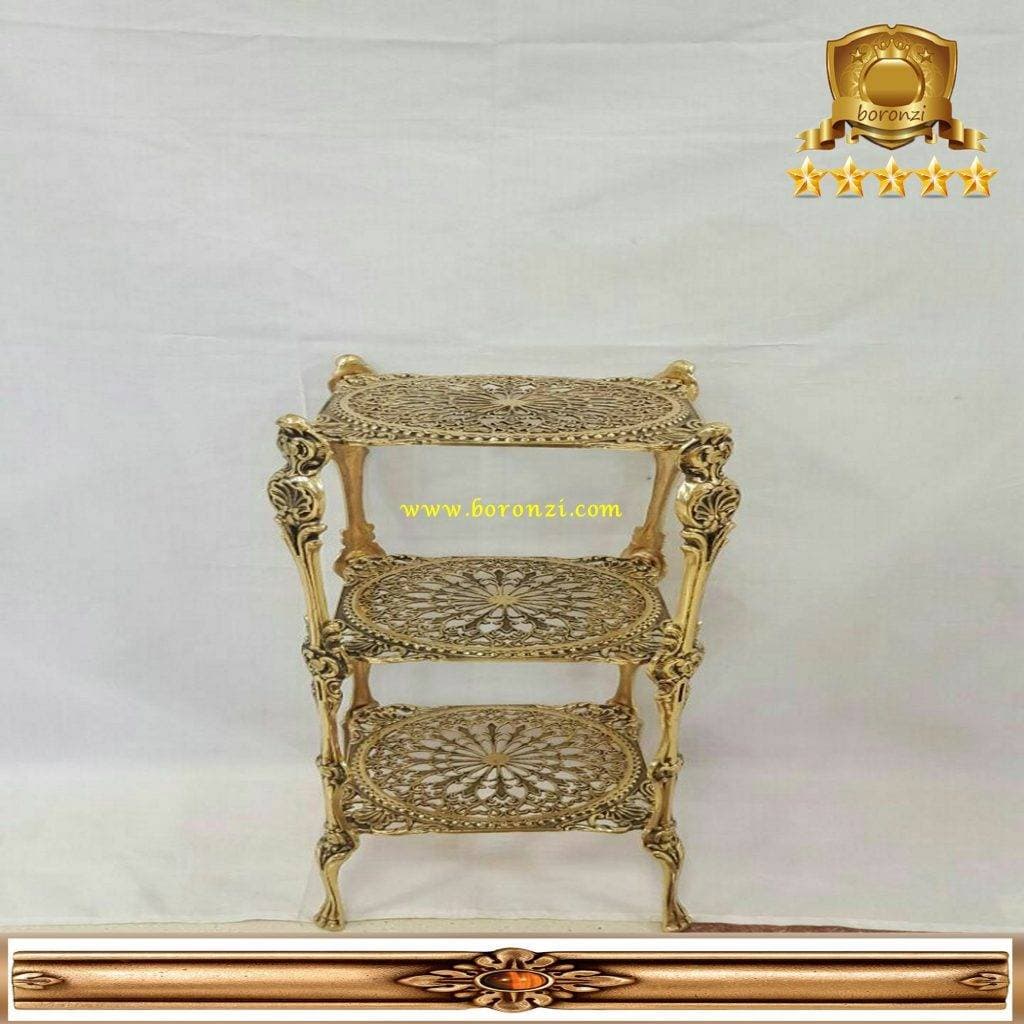 میز سه طبقه برنزی