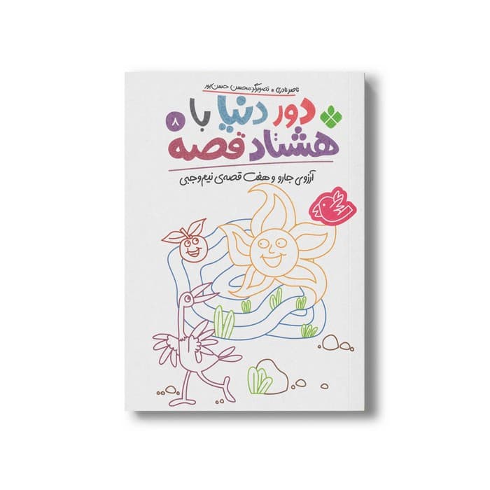 کتاب دور دنیا با هشتاد قصه 8 (آرزوی جارو و هفت قصه نیم وجبی) اثر ناصر نادری نشر پنجره — تصویر ۲