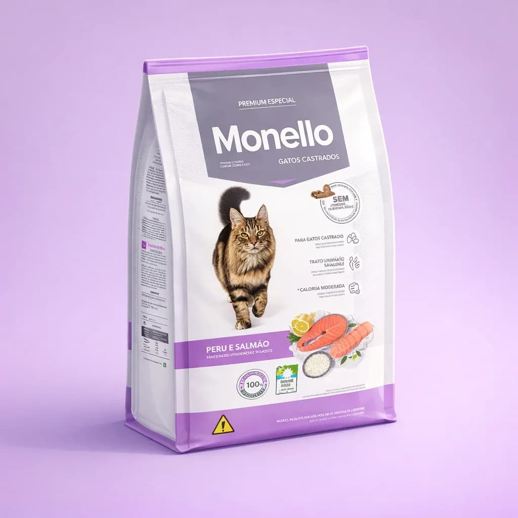 غذای گربه مونلو استرلایز | غذای مونلو گربه عقیم شده با طعم مرغ و ماهی (Monello Sterilized)