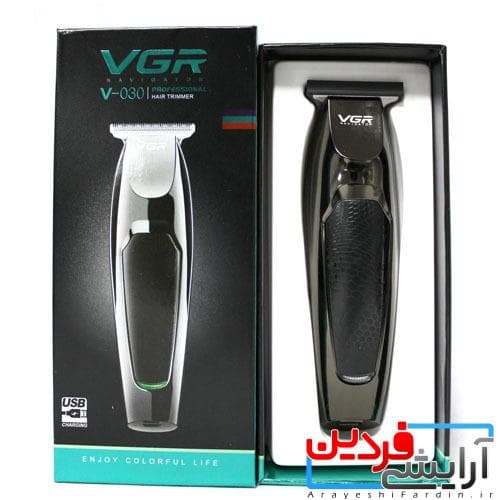 ماشین ریش تراش و خط زن شارژی و برقی وی جی آر VGR V-030 — تصویر ۲