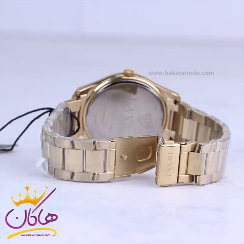 ساعت مچی عقربه ای مردانه لاکسمی استیل طلایی 8094/2 — تصویر ۲