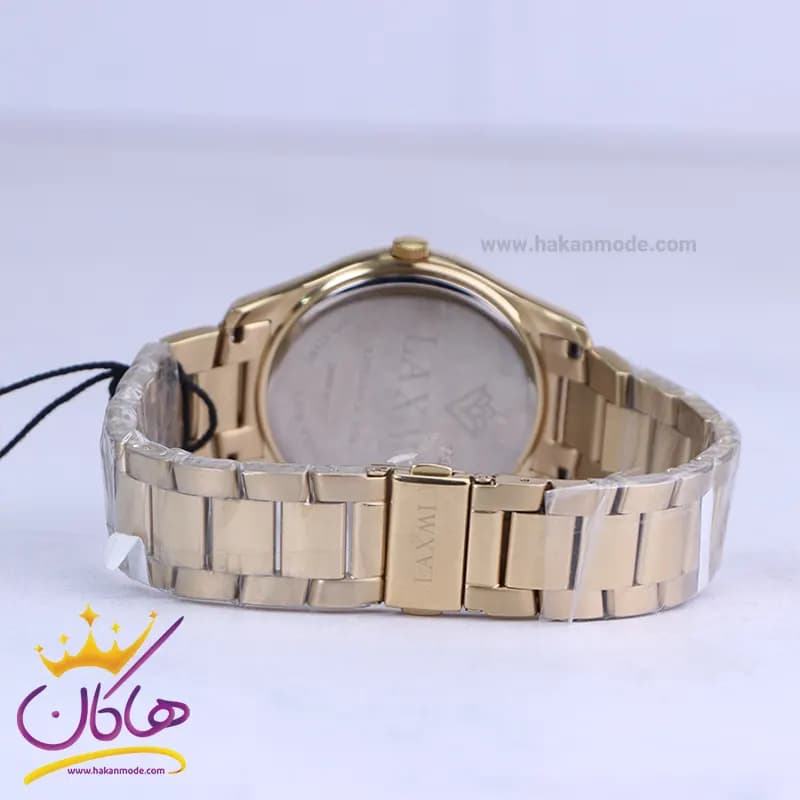 ساعت مچی عقربه ای مردانه لاکسمی استیل طلایی 8094/2 — تصویر ۳