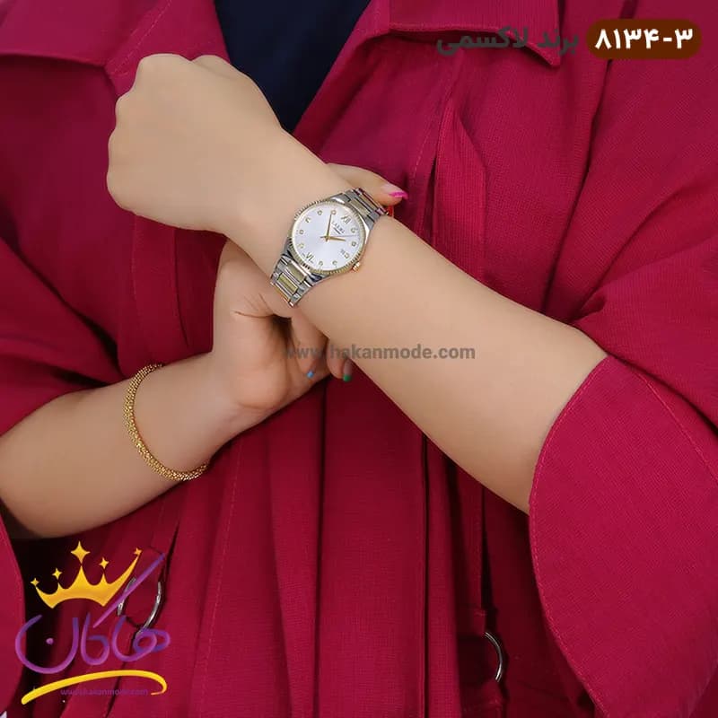 ساعت لاکسمی زنانه فلزی صفحه سفید مدل 8134/3 — تصویر ۴
