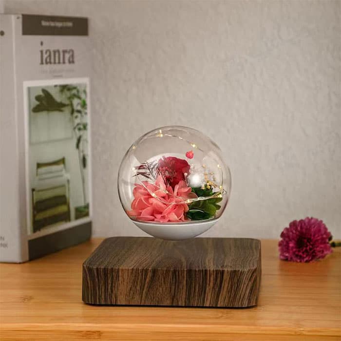 گوی معلق مغناطیسی HCNT مدل Rose Flower — تصویر ۴