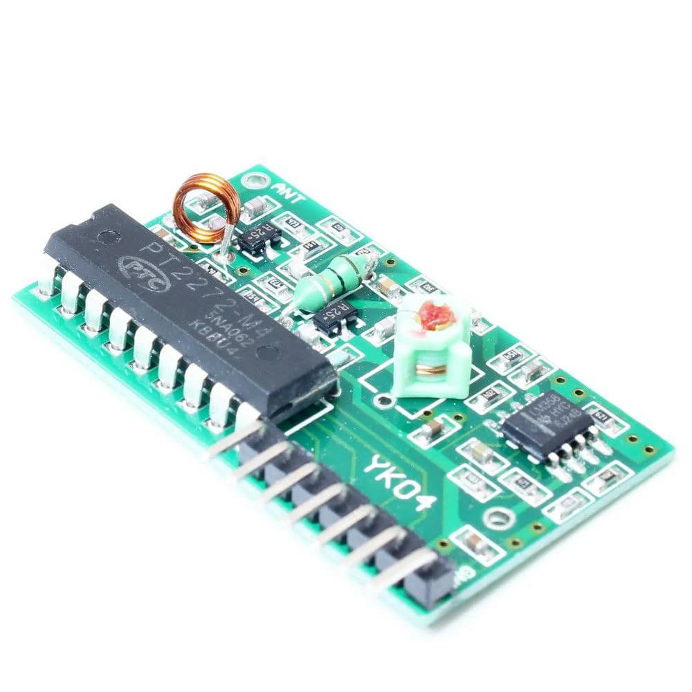 ریموت طرح چوبی کد فیکس 315MHZ فرستنده و گیرنده 4 کاناله PT2272-M4 — تصویر ۲