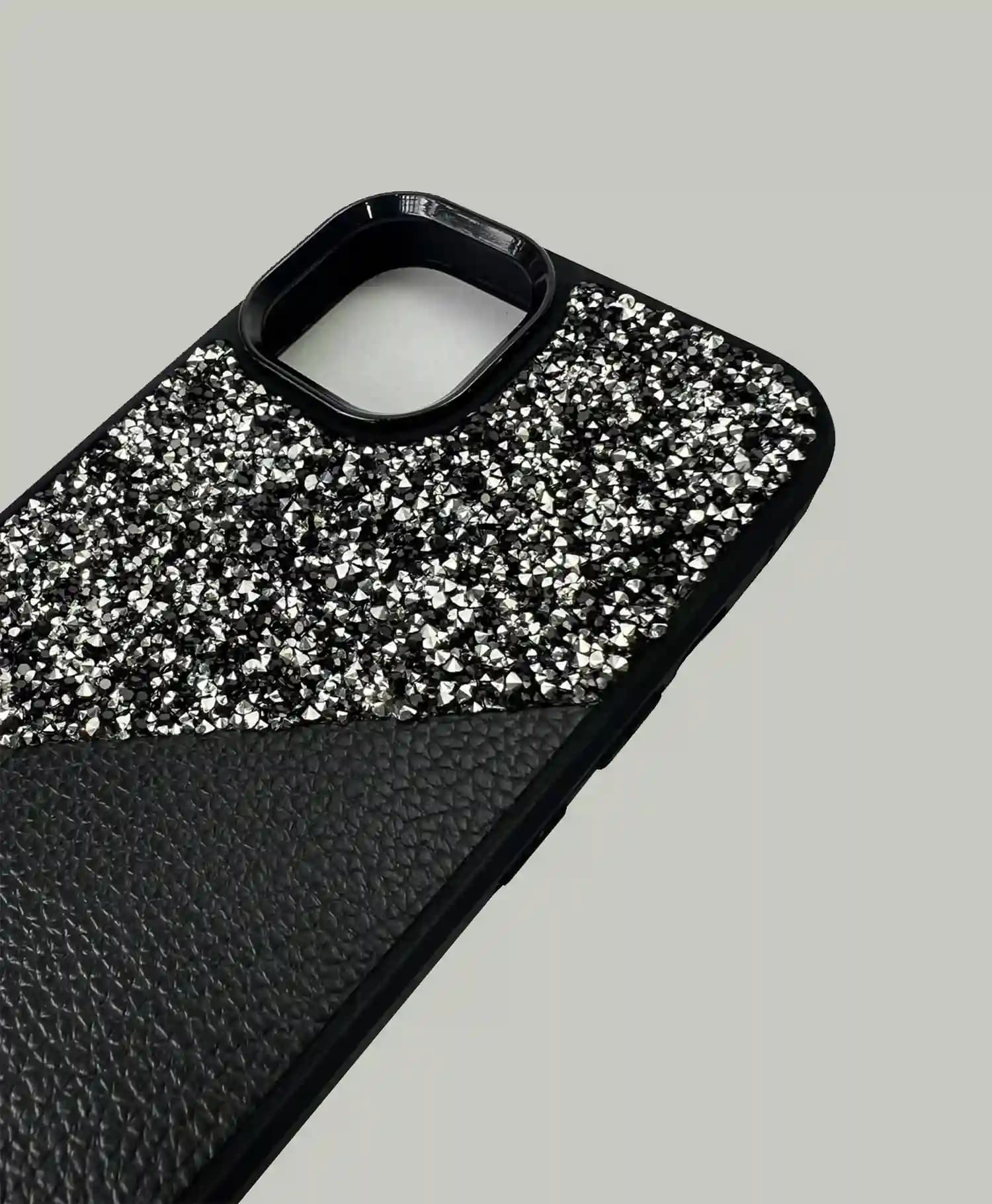 قاب طرح چرمی سواروسکی گوشی موبایل آیفون Iphone 13 — تصویر ۲