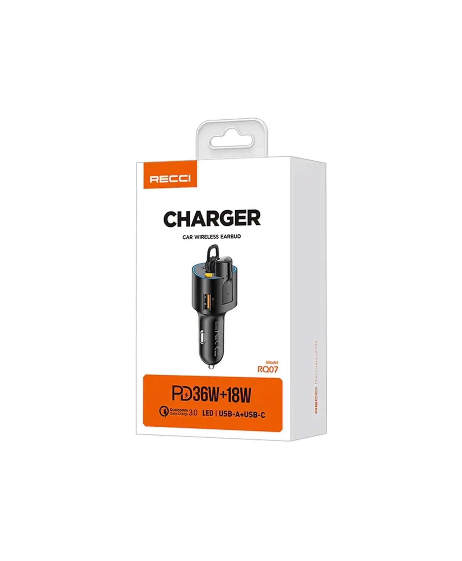 شارژر فندکی و هندزفری بلوتوثی رسی مدل RQ07 36W — تصویر ۵