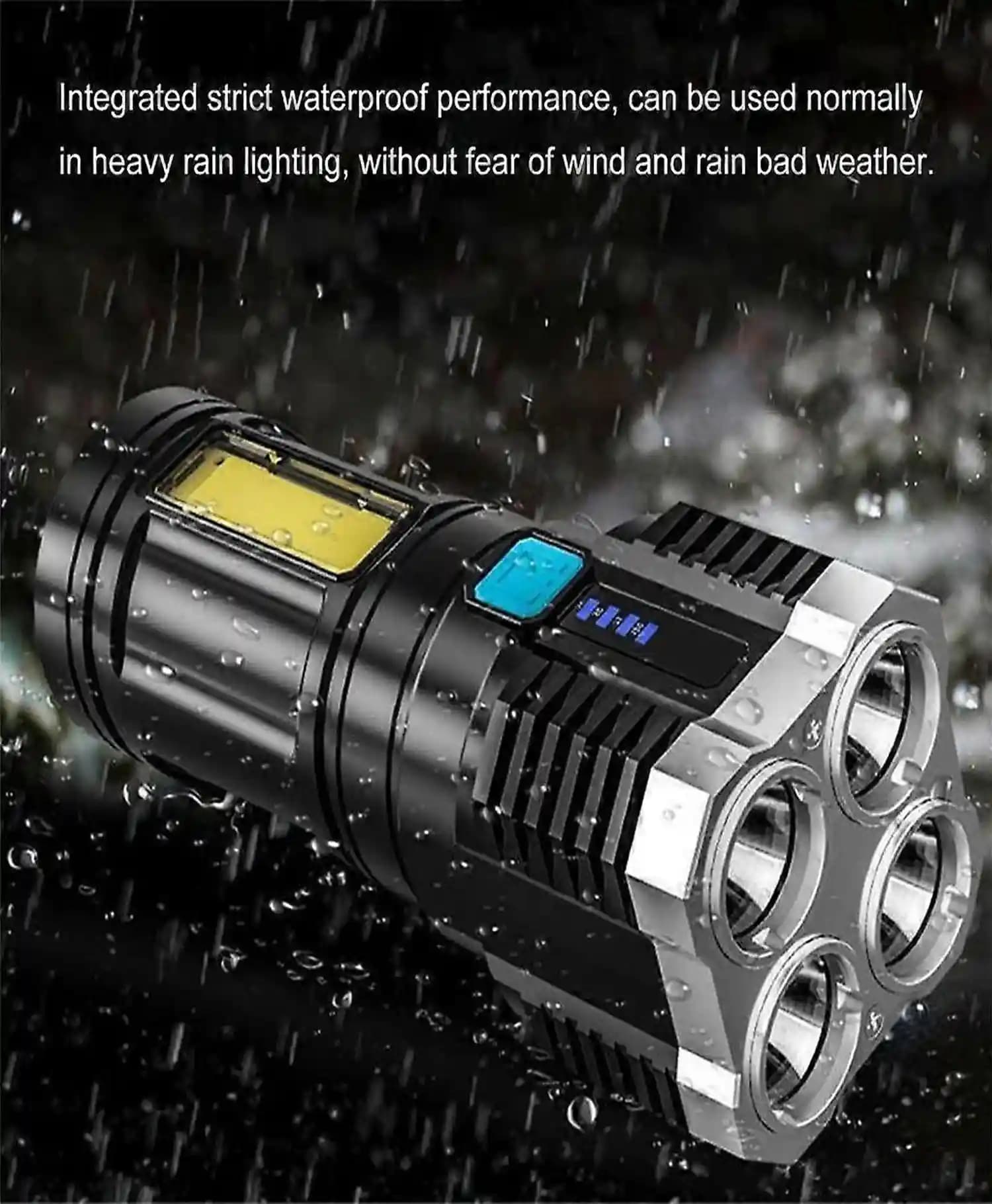 چراغ قوه شارژی 4 LED — تصویر ۳