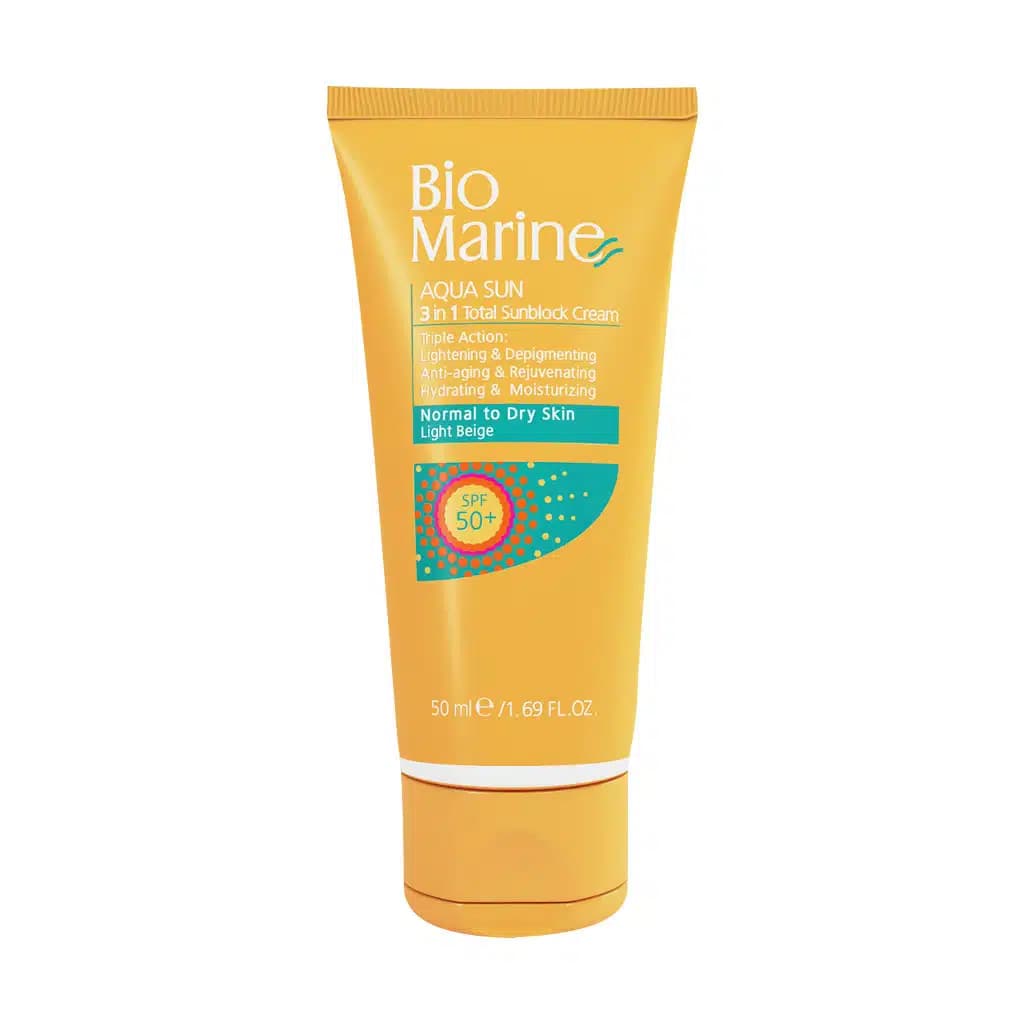 کرم ضد آفتاب روشن کننده و ضد چروک SPF50 پوست خشک بایومارین 50 میلی لیتر