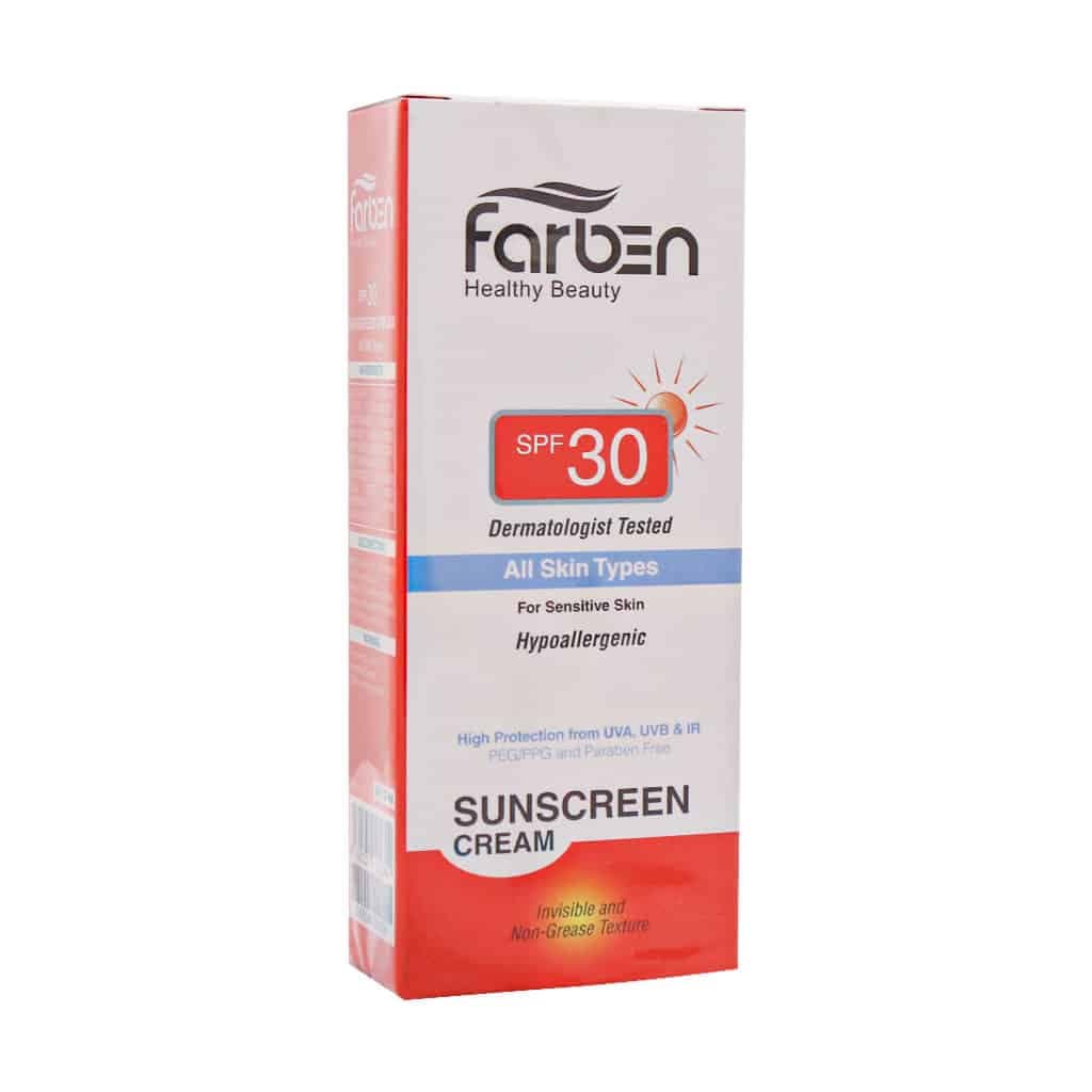 کرم ضد آفتاب SPF30 پوست حساس فاربن 50 میلی لیتر — تصویر ۳