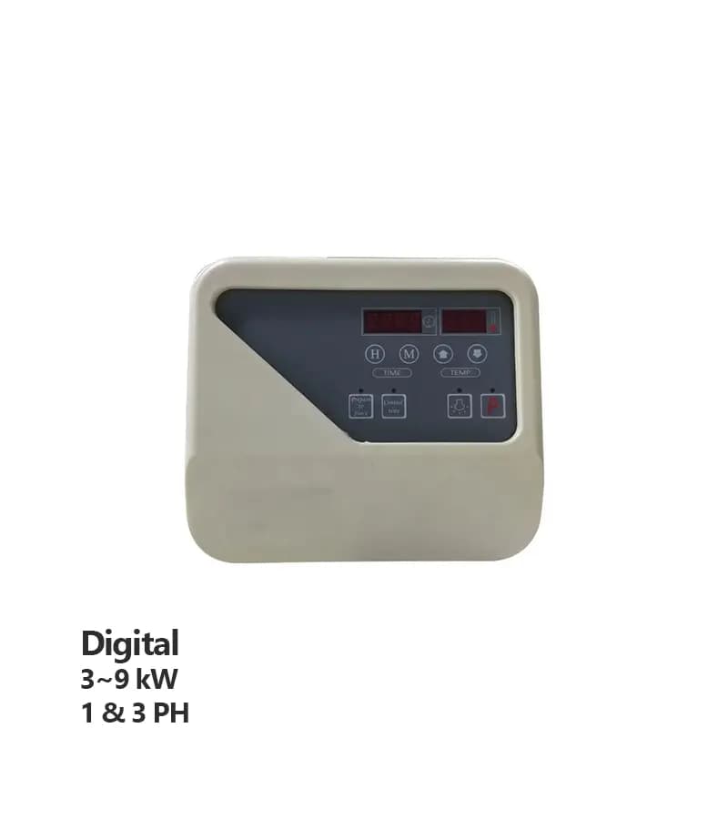 کنترل پنل دیجیتال هیتر برقی سونا خشک کالمو 9~3 kW