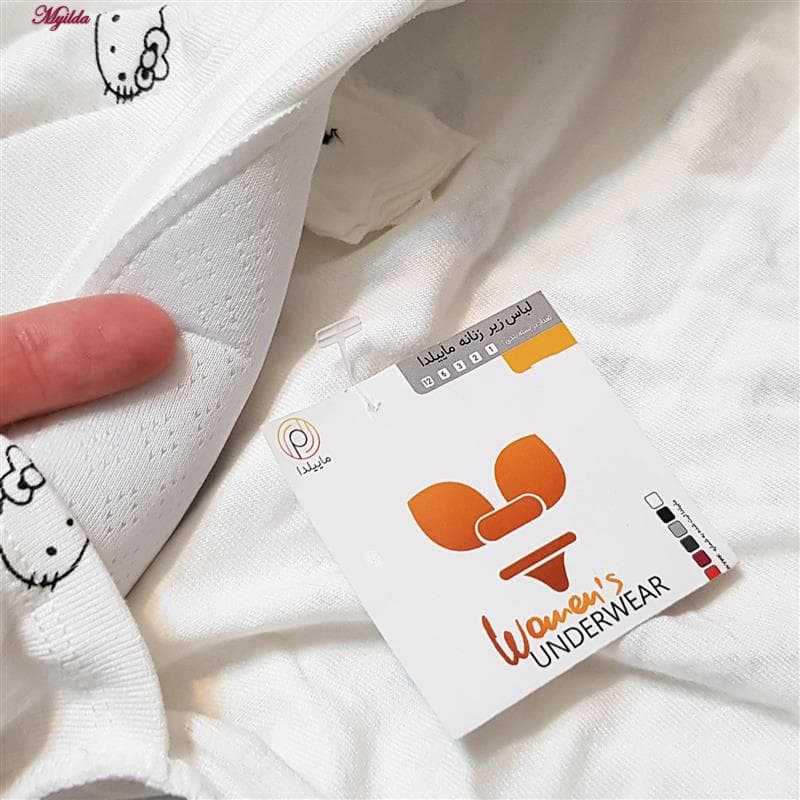 کراپ‌ تی‌شرت آستین کوتاه زنانه مدل کیتی رنگ سفید ماییلدا کد 5262-5039 — تصویر ۵