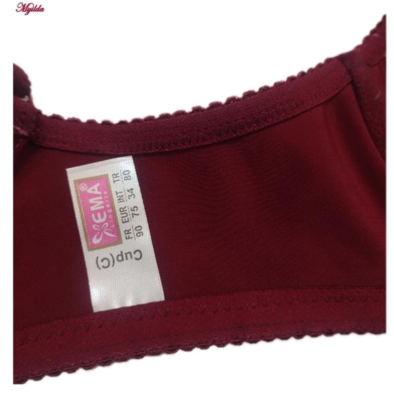 سوتین زنانه فرم دهنده زرشکی اما کد 4921-3100 — تصویر ۴