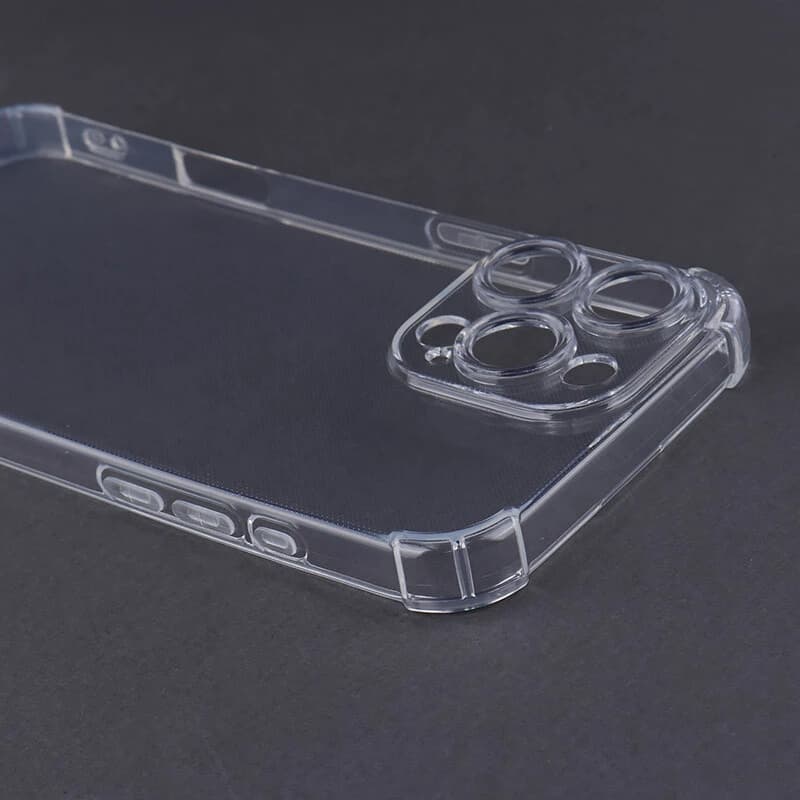 قاب ژله ای ضربه گیر بی رنگ آیفون iPhone 16 Pro Max محافظ لنزدار — تصویر ۴