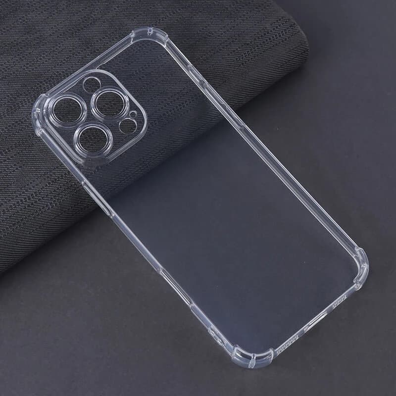 قاب ژله ای ضربه گیر بی رنگ آیفون iPhone 16 Pro Max محافظ لنزدار