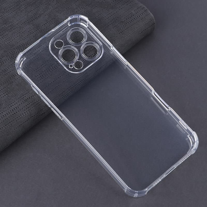 قاب ژله ای ضربه گیر بی رنگ آیفون iPhone 16 Pro Max محافظ لنزدار — تصویر ۲