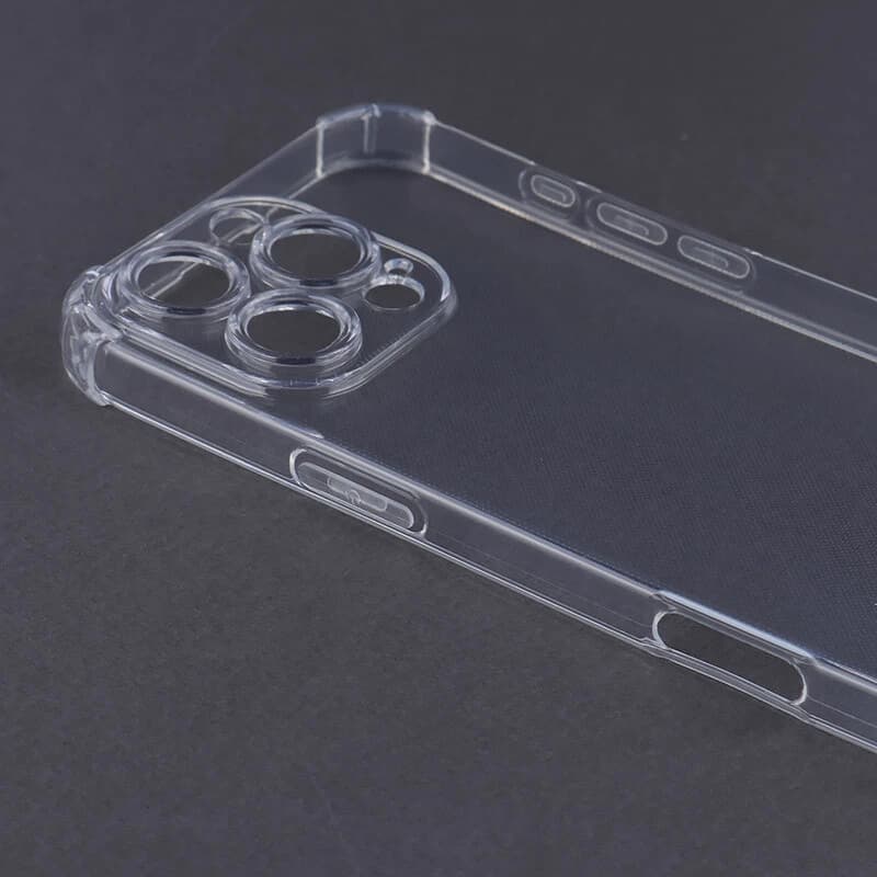 قاب ژله ای ضربه گیر بی رنگ آیفون iPhone 16 Pro Max محافظ لنزدار — تصویر ۳