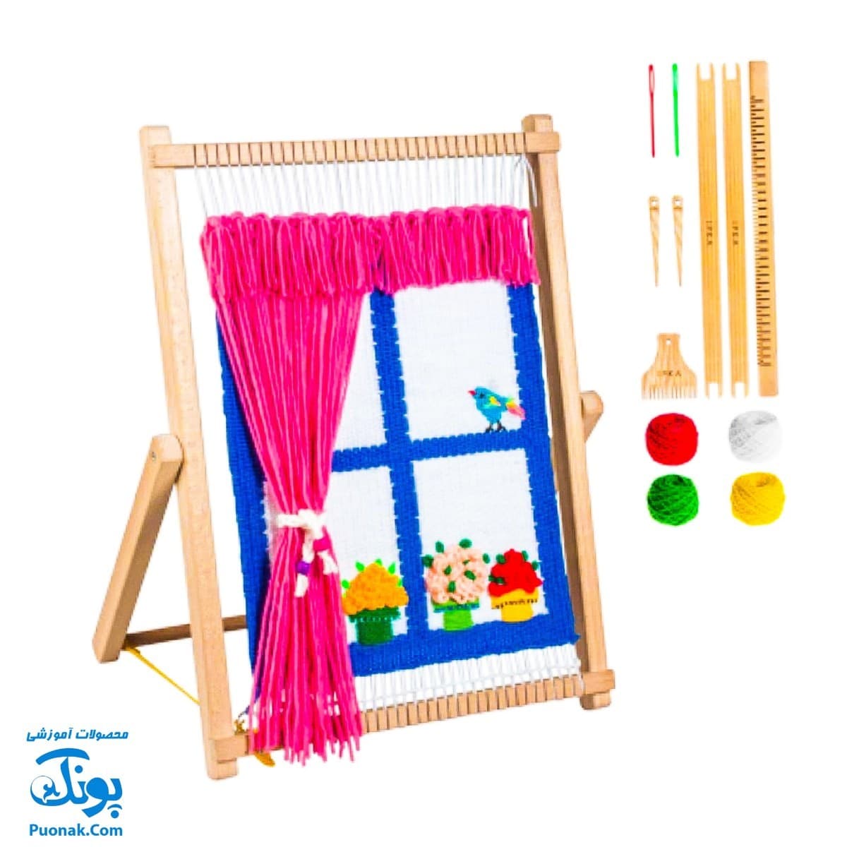 دار بافندگی چوبی بزرگ پایه دار ایپکا | WEAVING LOOM — تصویر ۷