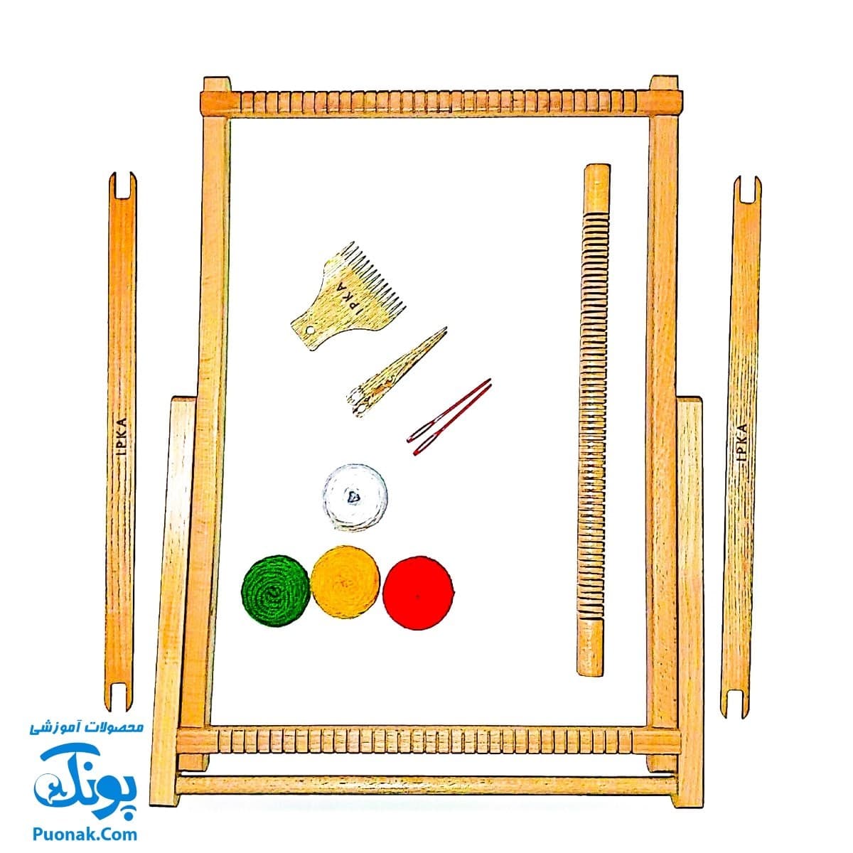 دار بافندگی چوبی بزرگ پایه دار ایپکا | WEAVING LOOM — تصویر ۳