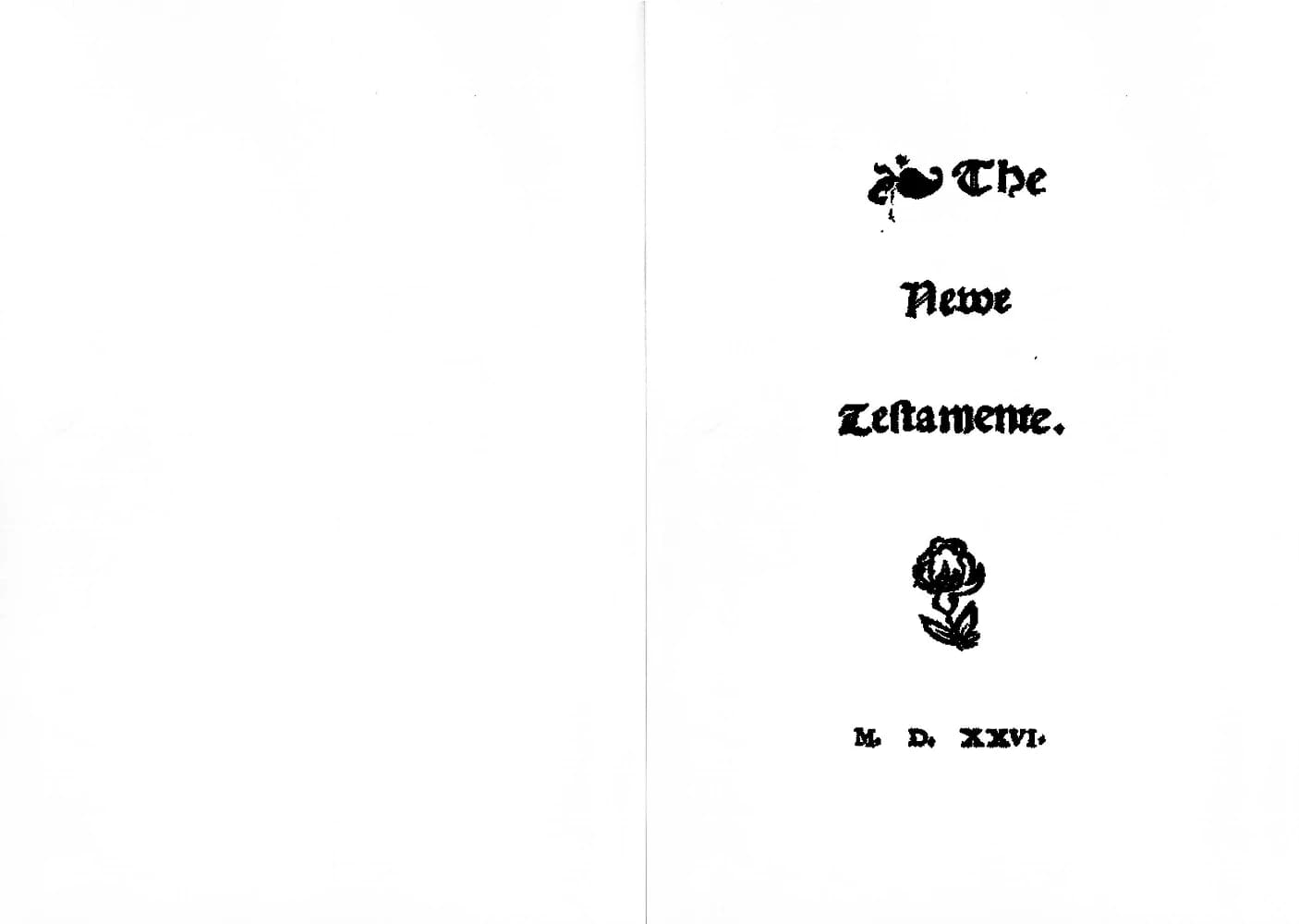 کتاب عهد جدید تیندیل ۱۵۲۶ اثر ویلیام تیندیل نسخه PDF انگلیسی