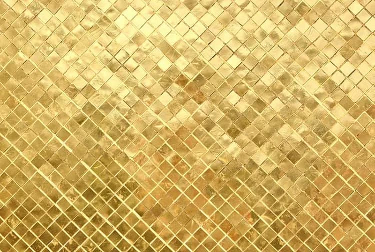 پوستر دیواری کاشی طلایی