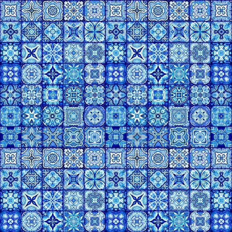 پوستر دیواری کاشی آبی،طرح کاشی تاریخی — تصویر ۲