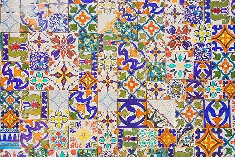 پوستر دیواری طرح کاشی قدیمی