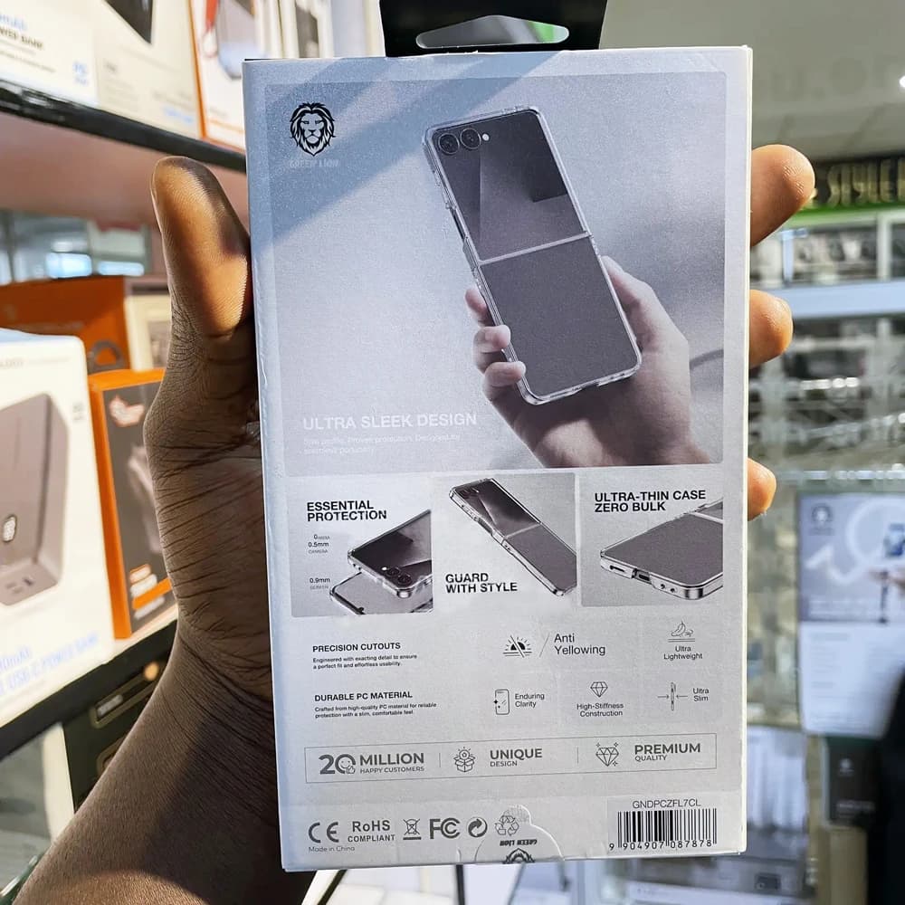 قاب Delgado تمام شفاف Samsung Galaxy Z Flip 7 مارک Green Lion — تصویر ۲