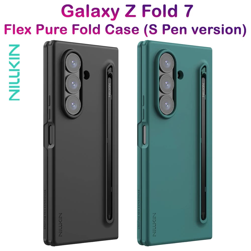 قاب سیلیکونی با قلم هوشمند Samsung Galaxy Z Fold 7 مارک نیلکین مدل Flex Pure Fold