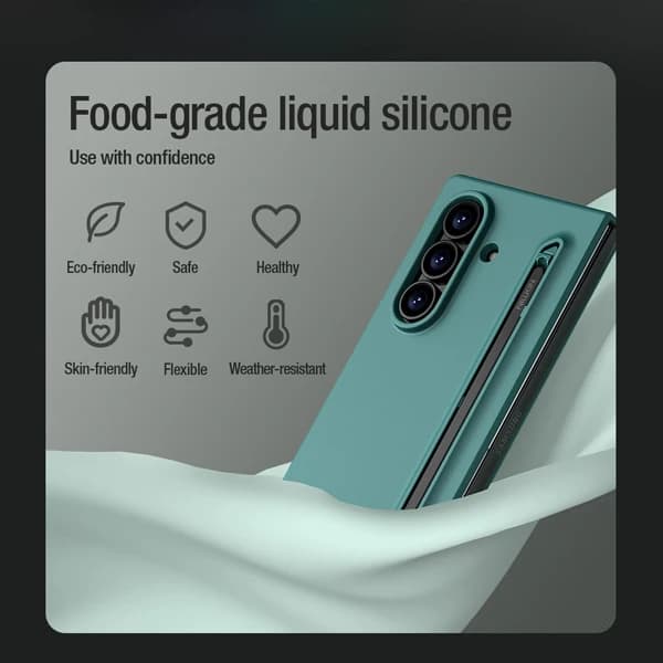 قاب سیلیکونی با قلم هوشمند Samsung Galaxy Z Fold 7 مارک نیلکین مدل Flex Pure Fold — تصویر ۸