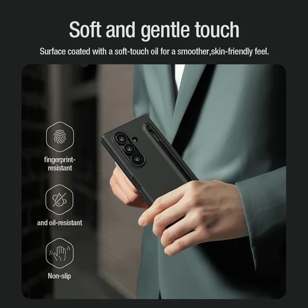 قاب سیلیکونی با قلم هوشمند Samsung Galaxy Z Fold 7 مارک نیلکین مدل Flex Pure Fold — تصویر ۷