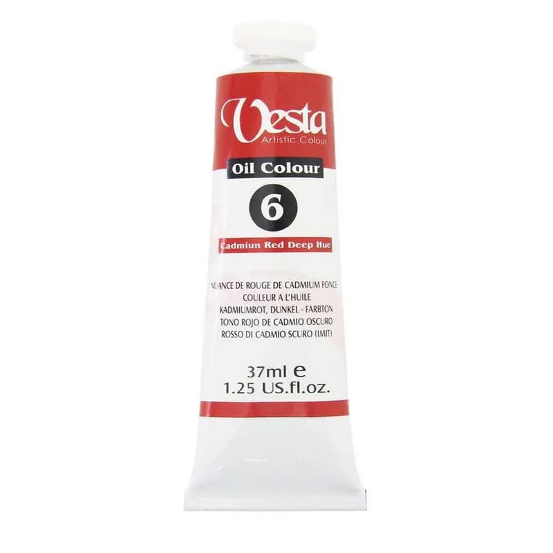 رنگ روغن وستا مدل Cadmium Deep Hue 6 حجم 37 میلی لیتر