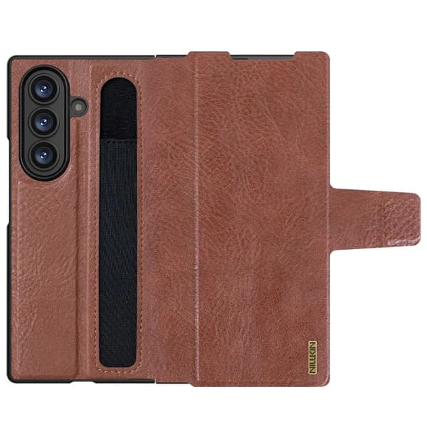 فلیپ کاور چرمی Samsung Galaxy Z Fold 7 مارک نیلکین مدل Aoge Leather Case — تصویر ۴