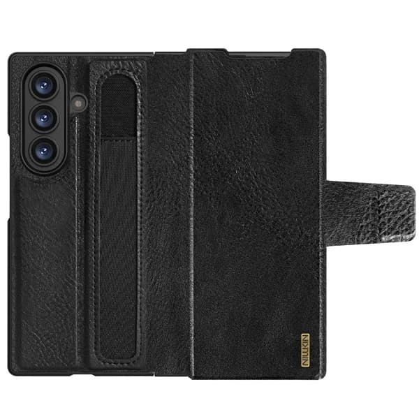 فلیپ کاور چرمی Samsung Galaxy Z Fold 7 مارک نیلکین مدل Aoge Leather Case — تصویر ۳