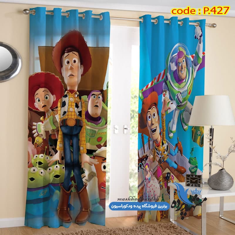 پرده پانچ کودکانه طرح اسباب بازی ها کد P427