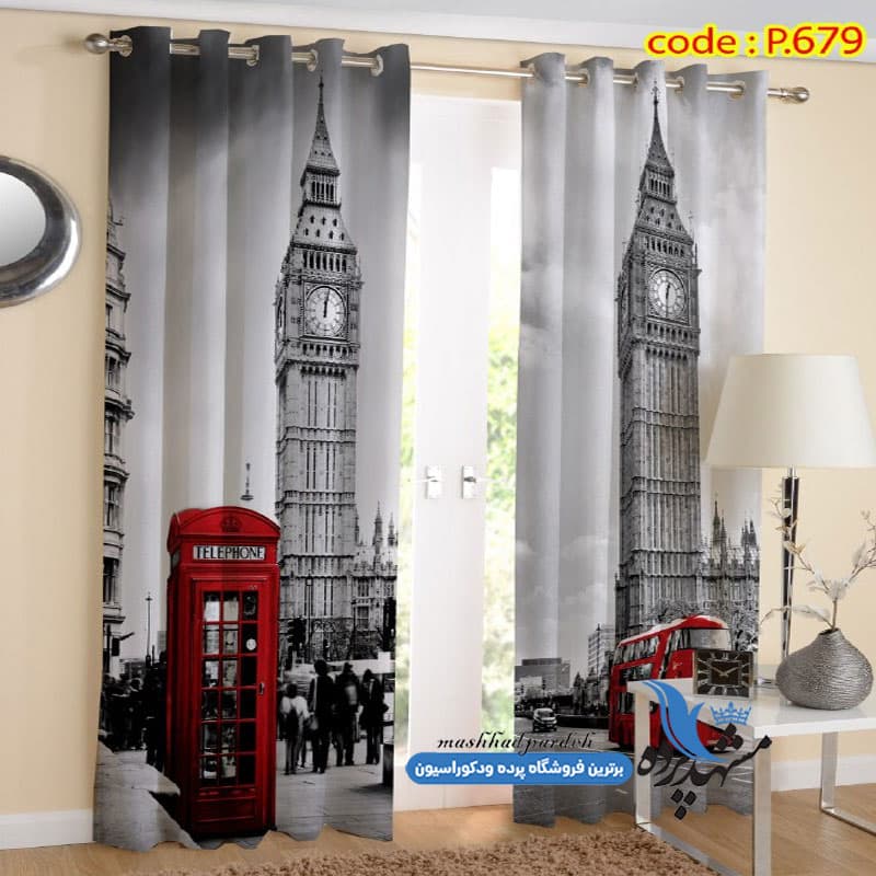 پرده پانچ منظره طرح لندن کد P679