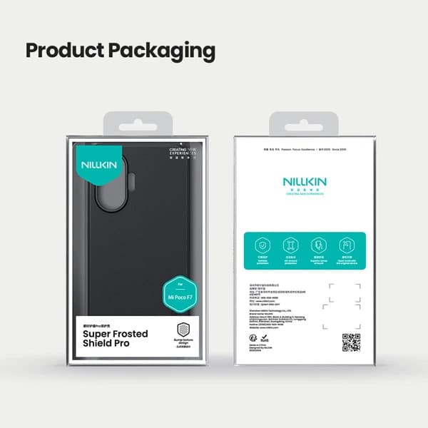 قاب ضد ضربه Xiaomi Redmi Turbo 4 Pro مارک نیلکین مدل Super Frosted Shield Pro — تصویر ۲