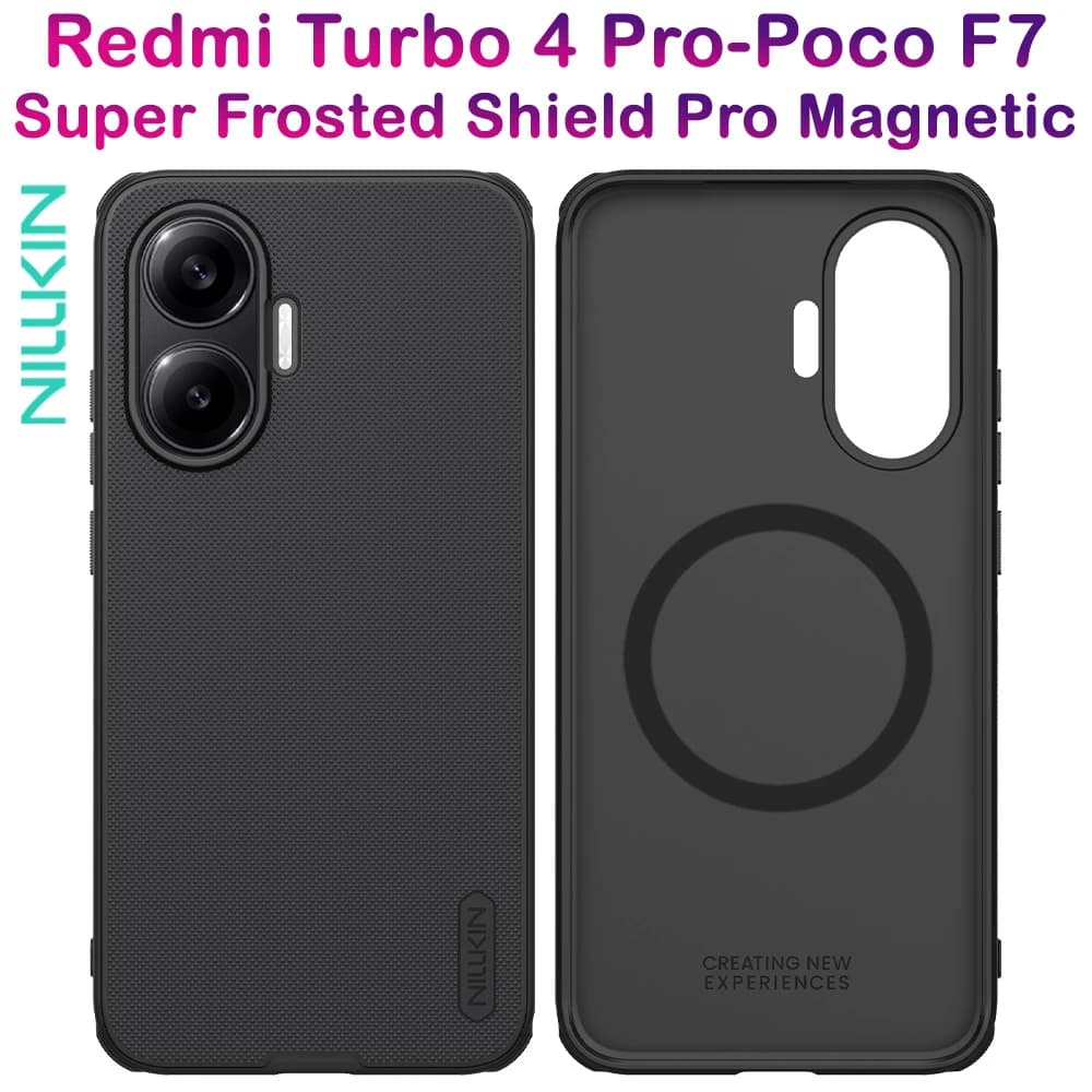 قاب ضد ضربه مگنتی Xiaomi Poco F7 مارک نیلکین مدل Super Frosted Shield Pro Magnetic