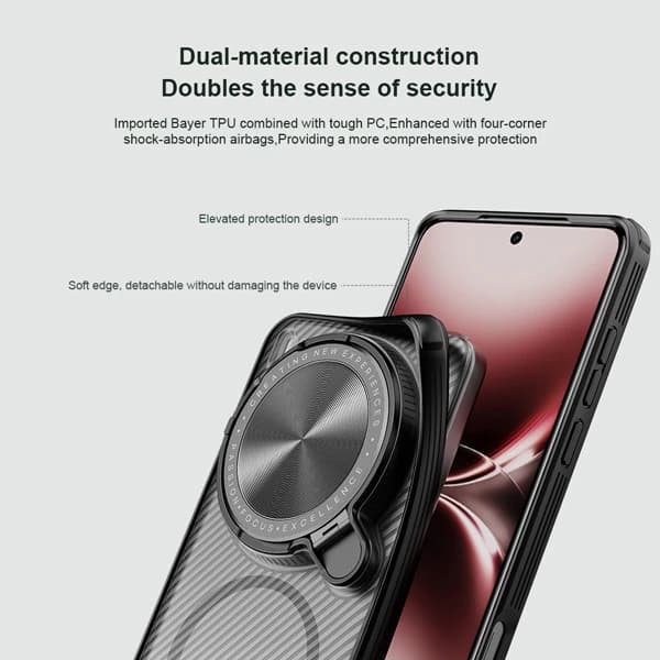 گارد مگنتی نیمه شفاف کمرا استند Vivo X200 Ultra مارک نیلکین مدل Camshield Prop Clear — تصویر ۸