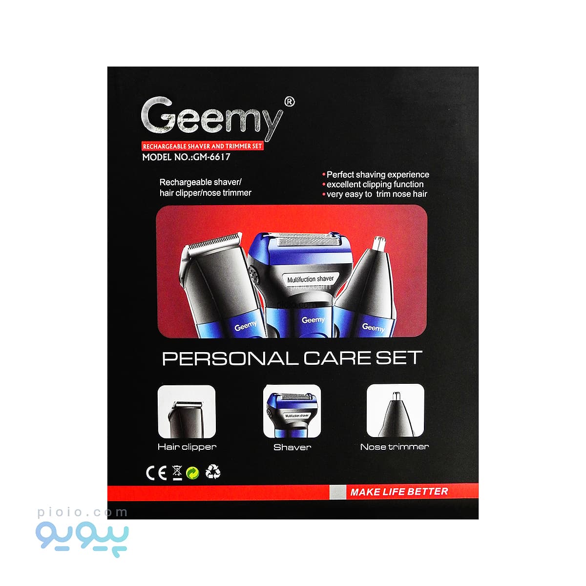 ماشین اصلاح سه کاره Geemy مدل GM-6617 — تصویر ۴