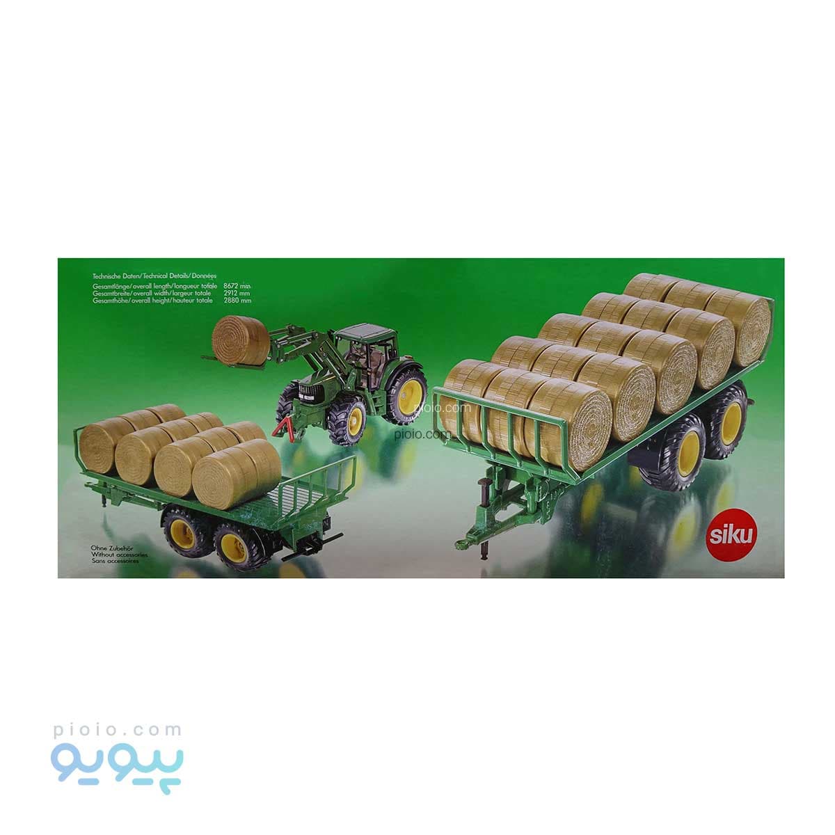 اسباب بازی ماکت تریلر یدک کش حمل یونجه سیکو آیتم 2891 — تصویر ۳