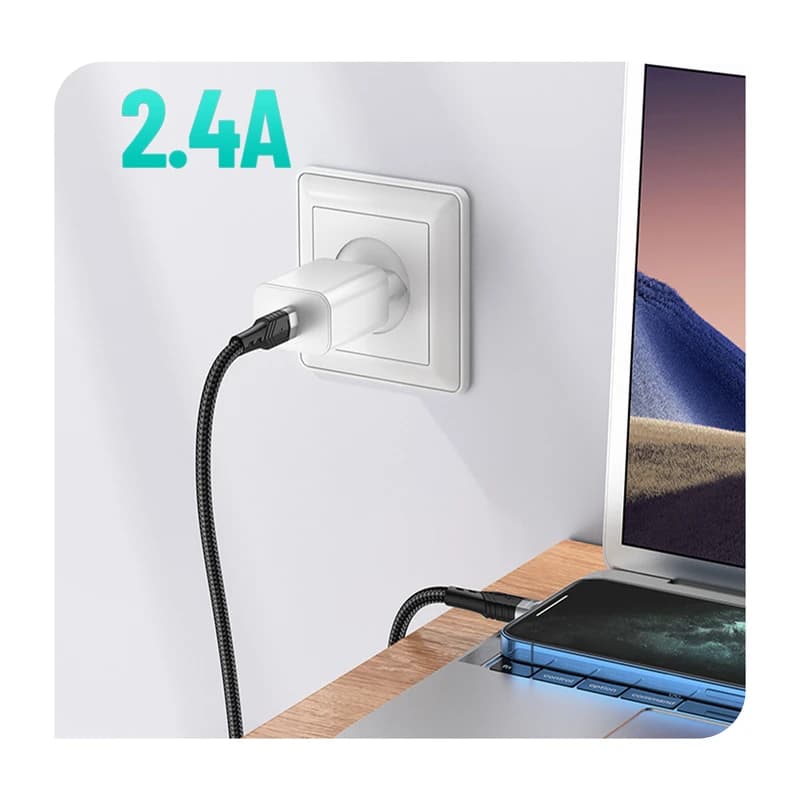 کابل شارژ USB به لایتنینگ بروفون مدل BU35 — تصویر ۶