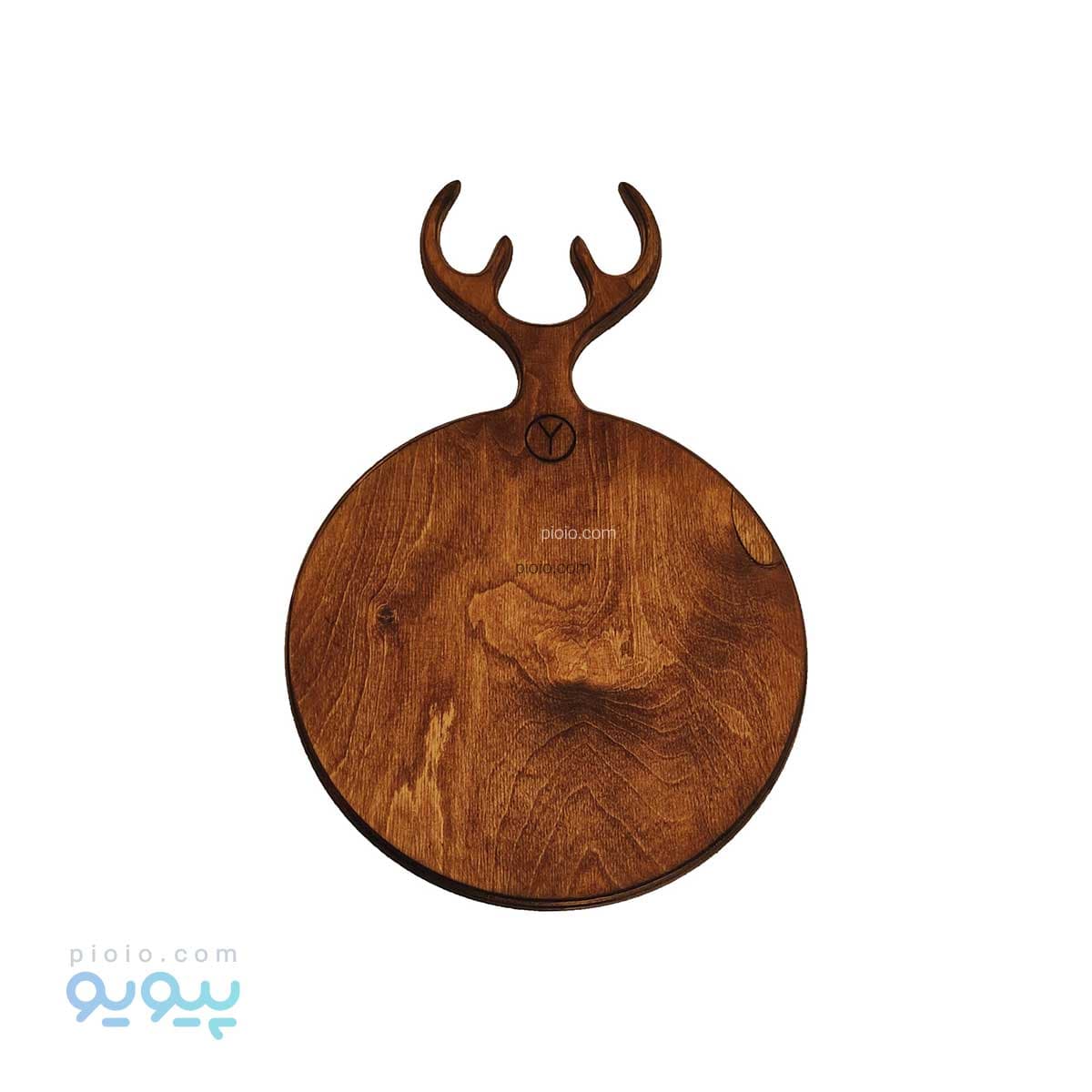 تخته سرو چوبی طرح گوزن دایره آیتم 4118